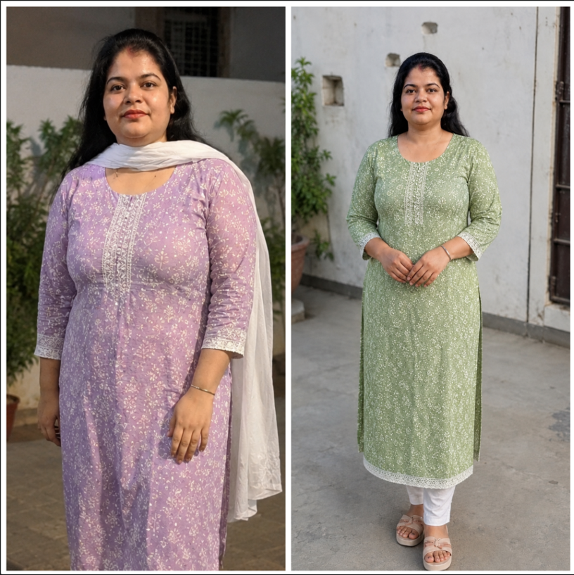 Prakruti's weight management progress photo